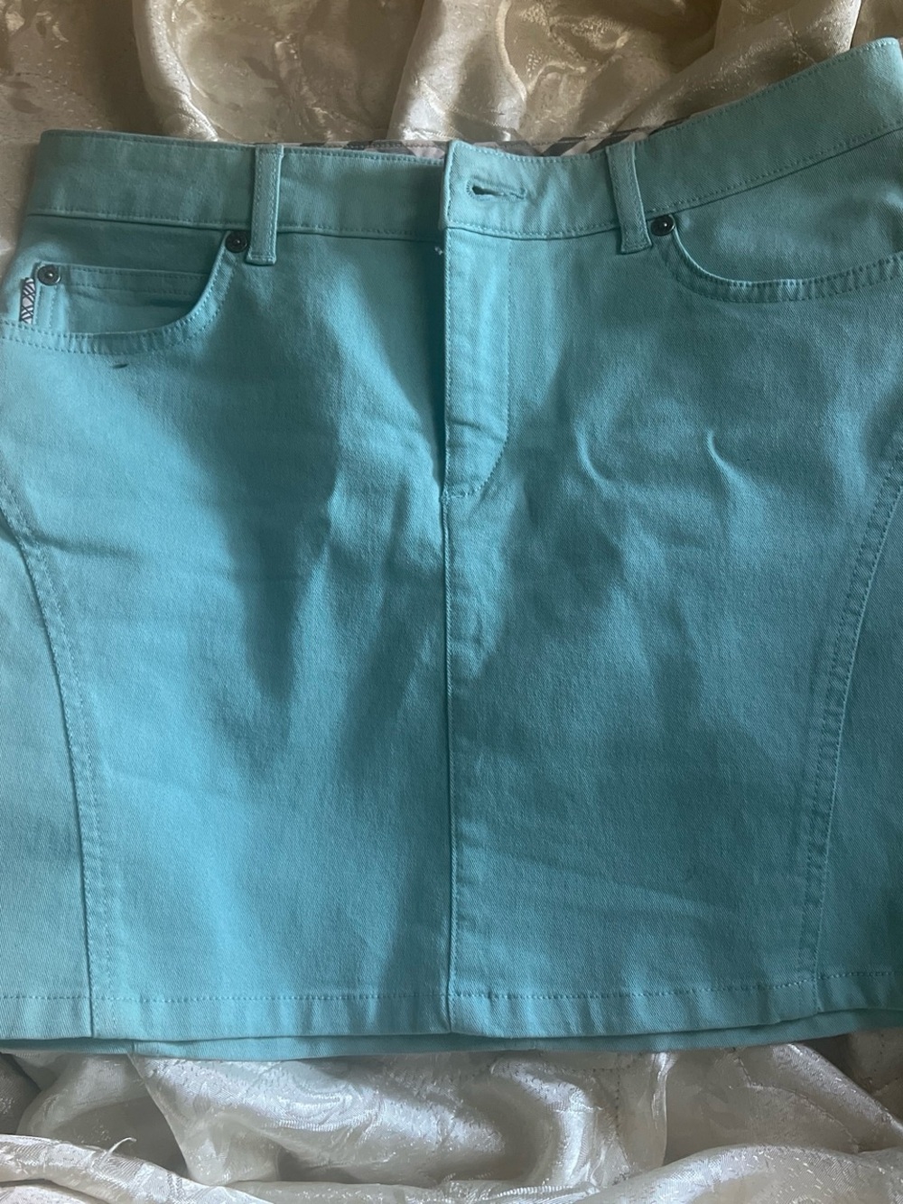 Burberry London Women’s Aqua Cotton Skirt